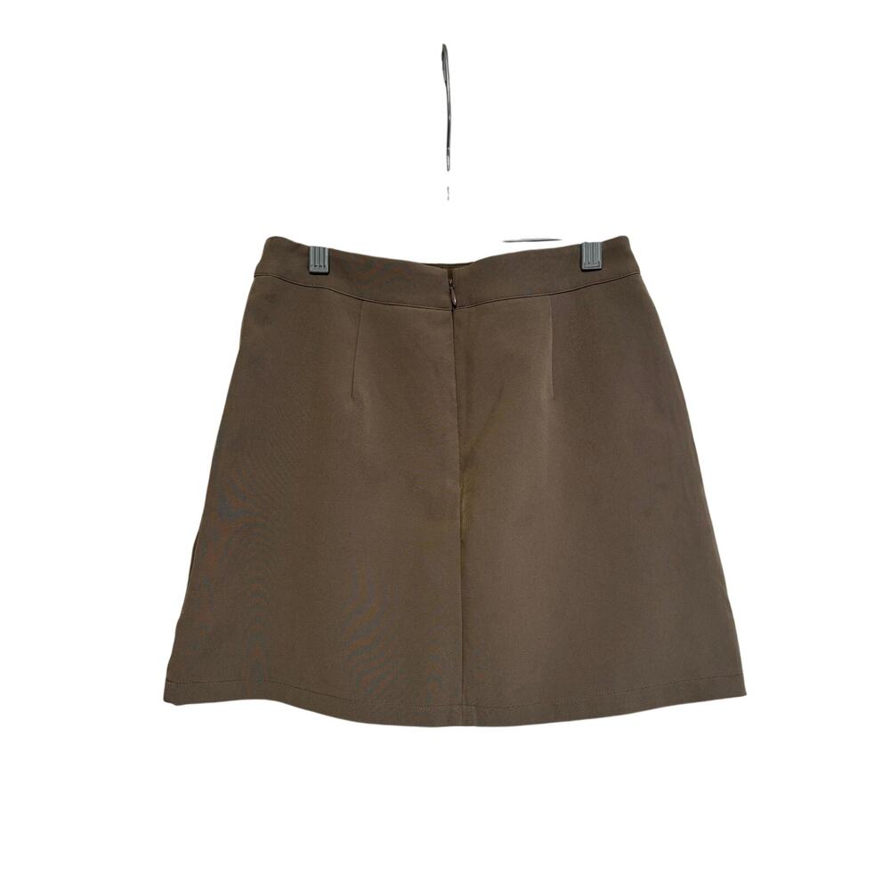 Dazy Women's Taupe Brown A-Line Mini Skirt Back Zip Size S - Picture 5 of 7